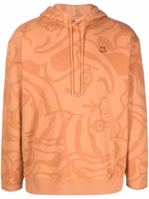 Kenzo K-Tiger print hoodie - Orange