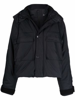 Balenciaga hooded oversized jacket - Black