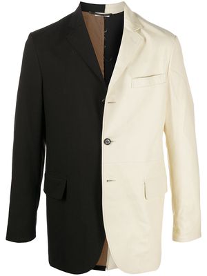 Marni two-tone design single-breasted blazer - Black