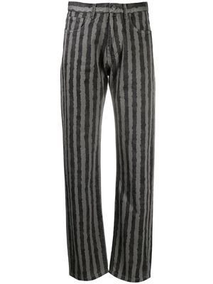 Kenzo vertical-stripe print trousers - Grey