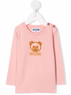 Moschino Kids embroidered Teddy bear T-shirt - Pink