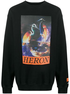 Heron Preston logo-print cotton sweatshirt - Black