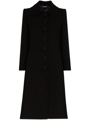 Dolce & Gabbana single-breasted mid-length coat - Black