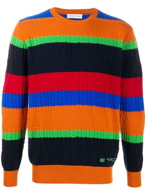 ETRO striped wool jumper - Blue