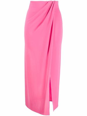THE ANDAMANE Gabrielle wrap-effect maxi skirt - Pink