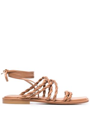 Stuart Weitzman braided-strap sandals - Brown
