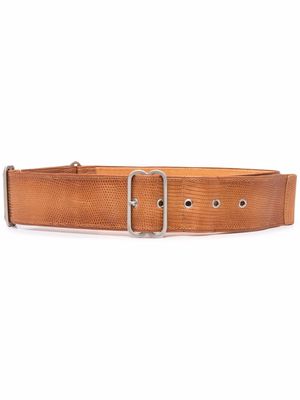 Gianfranco Ferré Pre-Owned 2000s snakeskin effect leather belt - Brown