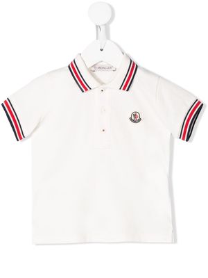 Moncler Enfant logo-embroidered short-sleeved polo shirt - White