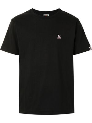 A BATHING APE® embroidered shark cotton T-shirt - Black