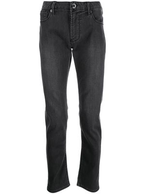Emporio Armani 5 pocket mid-rise jeans - Black