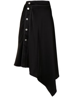 JW Anderson asymmetric wrap midi skirt - Black