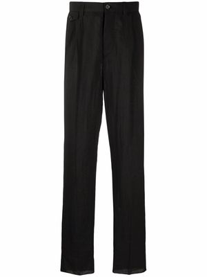 Nanushka box pleat straight trousers - Black