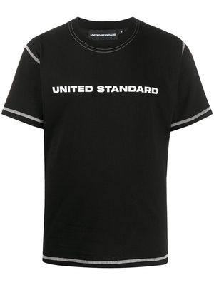 United Standard crew neck printed logo T-shirt - Black