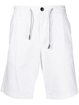 Eleventy striped trim drawstring shorts - White