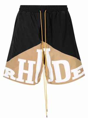 Rhude logo-print shorts - Black