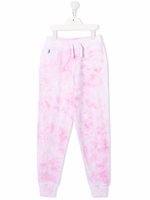 Ralph Lauren Kids tie-dye print trousers - Pink