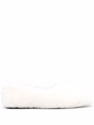 12 STOREEZ shearling-trim loafers - White