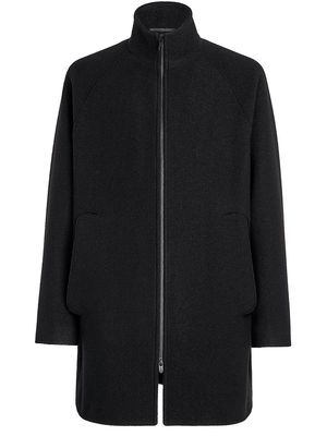Z Zegna high-neck wool coat - Black