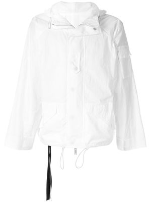 UNRAVEL PROJECT concealed-fastening hooded jacket - White
