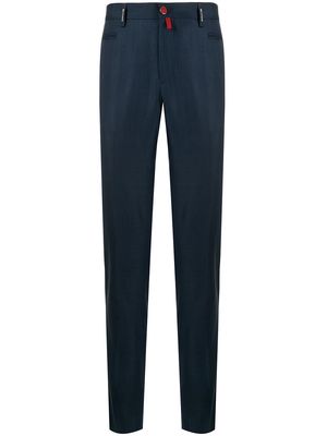 Kiton straight-leg tailored trousers - Blue