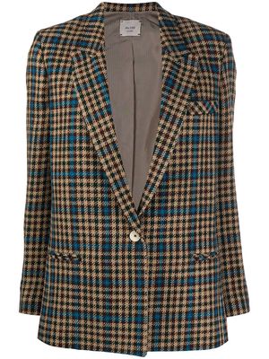 Alysi check wool pattern jacket - Neutrals