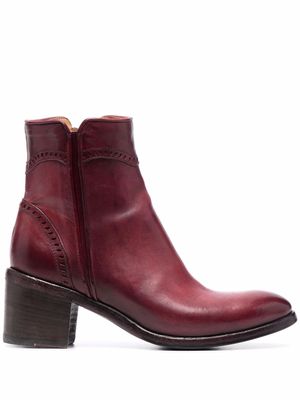 Alberto Fasciani 60mm leather ankle boots - Red