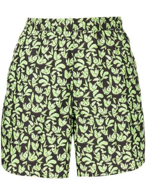 Lhd Niteroi leaf-print shorts - Green