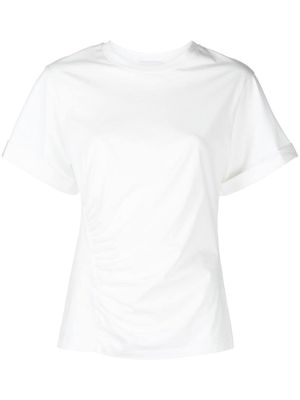 3.1 Phillip Lim gathered-detail short-sleeve T-shirt - White