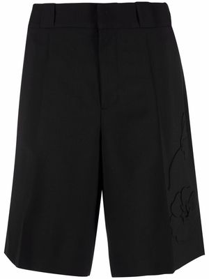 Valentino Garden floral-embroidered shorts - Black