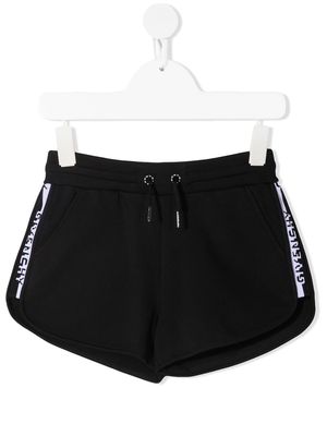 Givenchy Kids logo drawstring shorts - Black