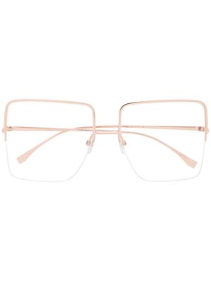Fendi Eyewear square-frame logo sunglasses - Gold