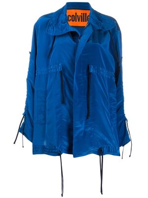 colville oversized drawstring rain jacket - Blue