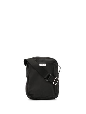 agnès b. logo patch messenger bag - Black