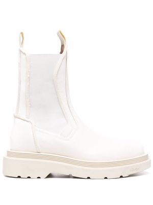 Buttero panelled leather Chelsea boots - White