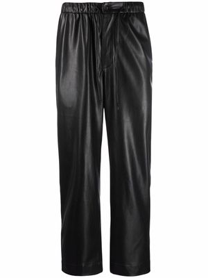 Nanushka straight-leg vegan leather trousers - Black