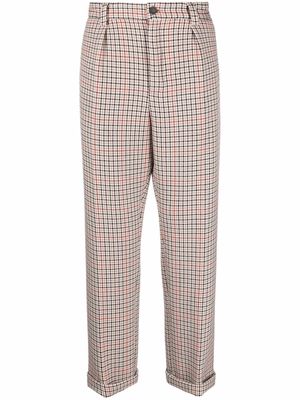 BOSS checked cropped trousers - Neutrals