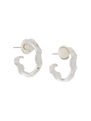 Coup De Coeur Liquid Pearl Hoop earrings - Silver