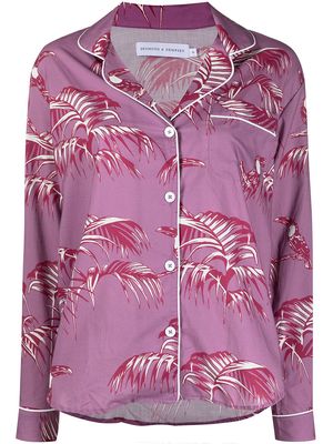 Desmond & Dempsey floral-print pyjama set - Purple