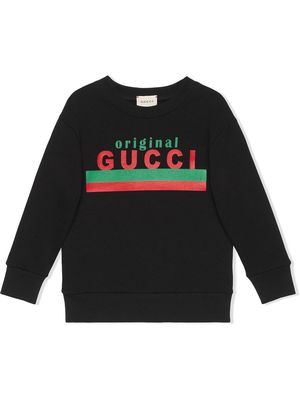 Gucci Kids logo-print sweatshirt - Black