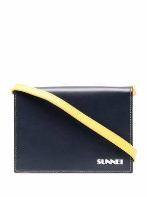 Sunnei logo shoulder bag - Blue