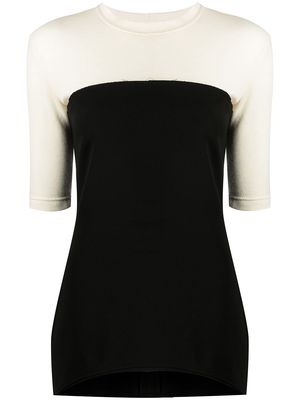 Proenza Schouler White Label crepe two-tone blouse - Black