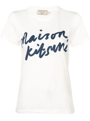 Maison Kitsuné logo-print T-shirt - White