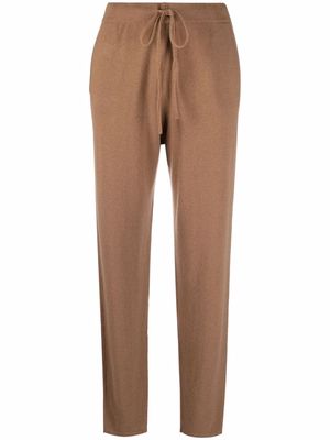 12 STOREEZ drawstring-fastening cashmere trousers - Brown