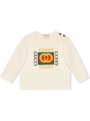 Gucci Kids logo-print sweatshirt - White