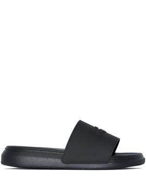 Alexander McQueen logo detail slide sandals - Black