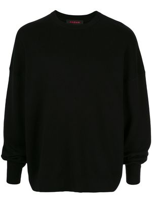 Caban round neck knit jumper - Black