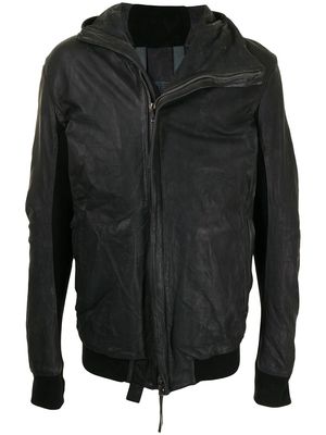 Boris Bidjan Saberi zip-up hooded jacket - Black
