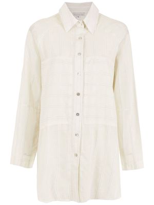 Alcaçuz Afro cotton shirt - Neutrals