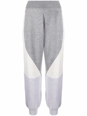 Stella McCartney panelled wool track pants - Grey