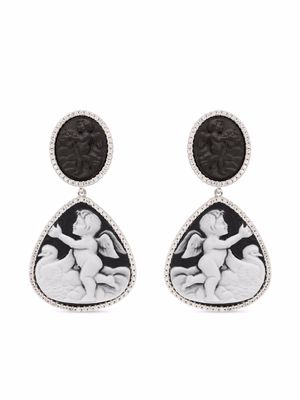 Cameo & Beyond Cherubs With Goose Roman Period earrings - Silver